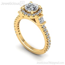 joya 2253 anillo compromiso Boda joyería diamante imprimible plata oro Moda belleza brillante canalla quilate anillos 3d print model - Mito3D