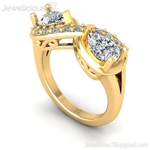 gioiello 2257 anello gemma Fidanzamento nozze gioielleria diamante stampabile squillare argento oro moda bellezza brillante cad carati anelli 3d print model - Mito3D