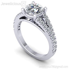 jewelicious 2258 ring diamante noivado anel ouro jóia gema casamento jóias imprimível prata moda beleza brilhante cafajeste quilate joalheria argolas 3d print model - Mito3D