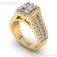 jewelicious-2262-ring jewel gem engagement wedding jewellery diamond printable ring silver gold fashion beauty brilliant cad carat rings jewelry 3d print model - Mito3D