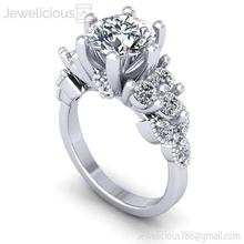 gioiello 2264 anello gemma Fidanzamento nozze gioielleria diamante stampabile squillare argento oro moda bellezza brillante cad carati anelli 3d print model - Mito3D