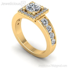joya 2271 anillo compromiso Boda joyería diamante imprimible plata oro Moda belleza brillante canalla quilate anillos 3d print model - Mito3D