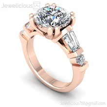 joia 2273 anel jóia gema noivado Casamento jóias diamante imprimível prata ouro moda beleza brilhante cafajeste quilate argolas 3d print model - Mito3D