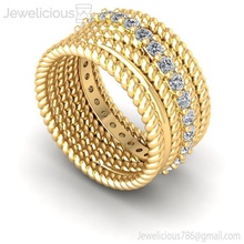 Juwelen 2275 Ring Juwel Engagement Hochzeit Schmuck Diamant druckbar Silber Gold Mode Schönheit brillant cad Karat Ringe 3d print model - Mito3D