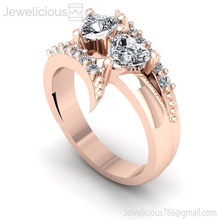 gioiello 2276 anello gemma Fidanzamento nozze gioielleria diamante stampabile squillare argento oro moda bellezza brillante cad carati anelli 3d print model - Mito3D