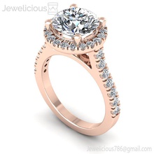 joya 2282 anillo compromiso Boda joyería diamante imprimible plata oro Moda belleza brillante canalla quilate anillos 3d print model - Mito3D