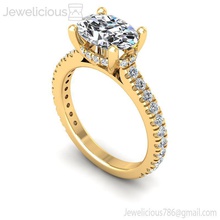 joya 2283 anillo compromiso Boda joyería diamante imprimible plata oro Moda belleza brillante canalla quilate anillos 3d print model - Mito3D