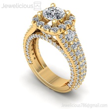 jewelicious-2289-ring jewel gem engagement wedding jewellery diamond printable ring silver gold fashion beauty brilliant cad carat jewelry rings 3d print model - Mito3D
