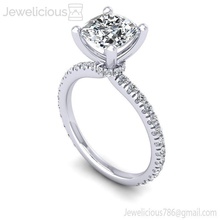joya 2290 anillo compromiso Boda joyería diamante imprimible plata oro Moda belleza brillante canalla quilate anillos 3d print model - Mito3D