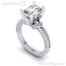 joya 2291 anillo compromiso Boda joyería diamante imprimible plata oro Moda belleza brillante canalla quilate anillos 3d print model - Mito3D
