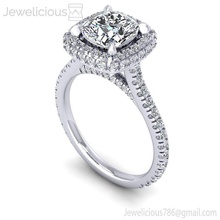 Juwelen 2292 Ring Juwel Engagement Hochzeit Schmuck Diamant druckbar Silber Gold Mode Schönheit brillant cad Karat Ringe 3d print model - Mito3D