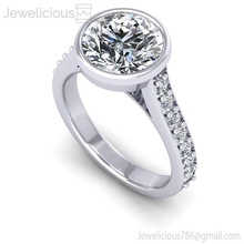 gioiello 2296 anello gemma Fidanzamento nozze gioielleria diamante stampabile squillare argento oro moda bellezza brillante cad carati anelli 3d print model - Mito3D