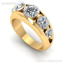 gioiello 2298 anello gemma Fidanzamento nozze gioielleria diamante stampabile squillare argento oro moda bellezza brillante cad carati anelli 3d print model - Mito3D