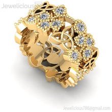 jewelicious 2304 ring keltisch ring diamanten gold juwel engagement hochzeit diamant druckbar silber mode schönheit brillant cad karat ringe schmuck 3d print model - Mito3D