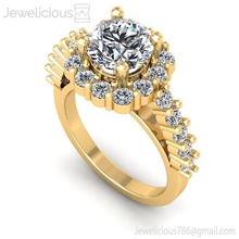 jewelicious 708 ring diamante fidanzamento squillare in rosa oro gioiello gioielleria argento stampabile nozze gemma sterlina moda bellezza platino bianca carati brillante gemme anelli 3d print model - Mito3D