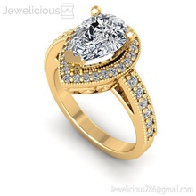 jewelicious-713-ring joyau bijoux or d'argent de l'anneau le diamant imprimable mariage gem brillant bague en la livre sterling mode beauté blanc les anneaux 3d print model - Mito3D