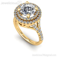 jewelicious-803-ring jóia jóias ouro de prata anel diamante printable casamento gem sterling branco da forma moda beleza brillant a quilate anéis 3d print model - Mito3D