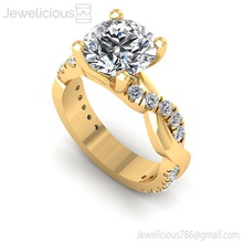 jewelicious-939-ring jóia jóias ouro de prata anel diamante printable casamento gem branco moda beleza da forma platina sterling brillant quilate o cad a anéis 3d print model - Mito3D