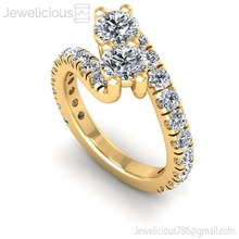 jewelicious-968-ring two diamond engagement ring gold jewelry precious gem platinum luxury printable jewel carat brilliant fashion beauty shining brillant sterling finger rings 3d print model - Mito3D