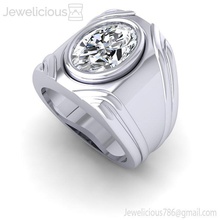 jewelicious-973-ring mücevher gem nişan düğün elmas yazdırılabilir yüzük Gümüş altın moda güzellik cad karat takı 3d print model - Mito3D