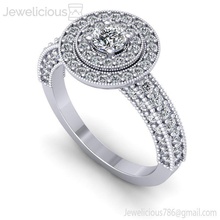 jewelicious-983-ring gioiello gemma di fidanzamento matrimonio diamante stampabile anello argento oro d'oro moda diamanti e bellezza cad carati anelli gioielli 3d print model - Mito3D