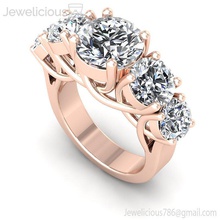 jewelicious-994-ring mücevher gem nişan düğün elmas yazdırılabilir yüzük Gümüş altın moda güzellik cad karat takı 3d print model - Mito3D