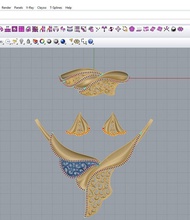 jewellery jewelry art gold design necklaces bracelets pendant silver other 3d print model - Mito3D
