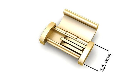 jewellery accessories plain gold 12 mm box bracelet braslate jewel braslatelock lock silver 3dprintable printable cnc equipment jewells diamonds jewelry clasps clasp 3d print model - Mito3D