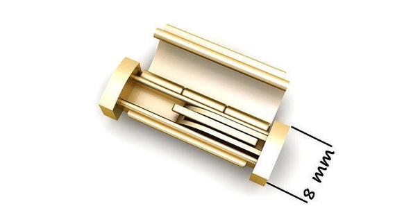 mücevher Aksesuarlar sade altın 8 mm Kutu bilezik sutyen Braslatelock kilit gümüş 3dprintable yazdırılabilir cnc bracelete mücevherler elmaslar tokalar toka bilezikler takı 3d print model - Mito3D