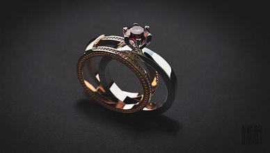 gioielleria collassabile squillare calcolo oro pietre modell stampa cnc decorazione lusso design pietra preziosa cera stampabile stile moda diamanti acciaio anelli 3d print model - Mito3D