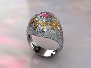 Schmuck-ladis ring Schmuck lr Damen ladiesring Diamant-ring Ringe bedruckbar ist Mode-ring sterling Hochzeit Mode-Schönheit Juwel Platin gem genial brillant 3d print model - Mito3D