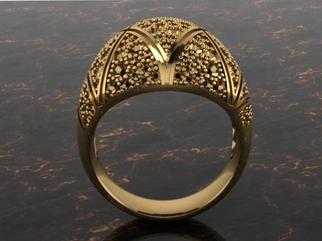 Schmuck pave Diamant-ring pavering ebnen diamondring diamond gem ring gold genial Hochzeit engagement weiß 14k 18k Mode-ring Juwel Ringe 3D print model - Mito3D