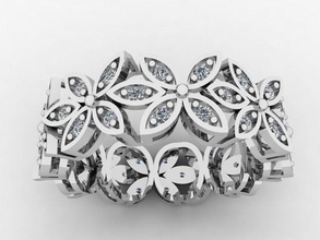 Schmuck Ring Diamant Mode Gold Silber bedruckbar Ringe 3d print model - Mito3D