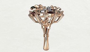 gioielleria squillare 15 oro argento moda diamante anelli 3d print model - Mito3D