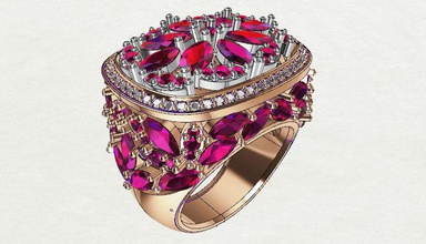 bijoux bague 28 de l'anneau or d'argent imprimable l'engagement mariage joyau les anneaux 3d print model - Mito3D
