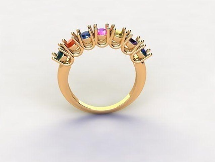 jewelry-ring jewelry platinum shining gold wedding engagement silver diamond rings jewellery gem luxury precious ring 3d print model - Mito3D