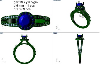kolye tasarım armut şekil yakut mücevher elmaslar cc123b takı model elmas altın 3d modeller pt3d zincir kefalet değerli taş sevgili baskı işleme animasyon döner tabla ışık 3d print model - Mito3D