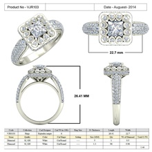 jóias de cad 3d stl - vjr103 miniaturas desafio o anel modelo a modelagem impressão impresso ficheiros design anéis diamante swarovski desenhos engajamento casamento 3d print model - Mito3D