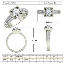 gioielli cad 3d, dei file stl - vjr106 3d modello modellazione la stampa stampate i il design diamante disegni di fidanzamento asfour brillante gemma oro digitale 3dmodel Modello anello diamanti anelli 3d print model - Mito3D