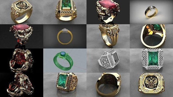 joyería joya 3d impresión modelo oro anillo diamantes águila anillos diamante hombres compromiso plata 3d print model - Mito3D