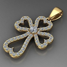 jewelry 3d printing models crosses cross love heart shining gold printable pendant gems stones pendants 3d print model - Mito3D