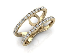 joyería joya alfabeto anillo oro letras 3dprint moda amante imprimible diamante corazón moda belleza lujo letra anillos 3d print model - Mito3D