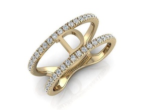 joyería joya alfabeto anillo d oro letras 3dprint moda amante imprimible diamante corazón moda belleza lujo letra anillos 3d print model - Mito3D