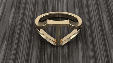 schmuck alphabet ring luxus gold brief diamant druckbar mode ringe silber zubehör diamanten stil schmuckdesigner schmuckdesign briefe 3d print model - Mito3D