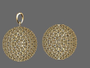 jóias bolas de ouro o design padrão rodada a arte forma pingentes 3d print model - Mito3D