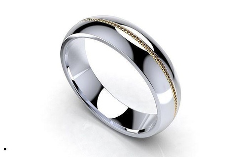 joyería joya rosario anillo banda hombres mujer Talla 9 us cc107 imprimible anillos Boda compromiso oro 3d impresión canalla modelo diseño 3d print model - Mito3D