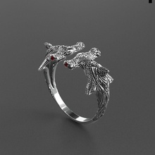 joyería joya brutal anillo tiburón 3d impreso modelo libra esterlina imprimible plata pez impresión diamante mar anillos 3d print model - Mito3D