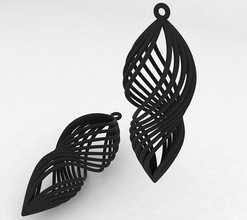 bijoux caracola bijou noir imprimable art artistique mode boucle d'oreille 3d résine 3d print model - Mito3D