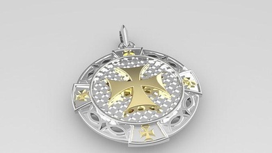 jewelry cross pendant gold silver brilliant diamond engagement fashion beauty jewellery print necklace religion crosspendant design cad 3dprinting pendants 3d print model - Mito3D