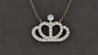 joalheria coroa pingente anel alfabeto carta luxuoso ouro diamante imprimível moda argolas jóias prata acessórios diamantes estilo Designer design joias cartas pingentes 3d print model - Mito3D